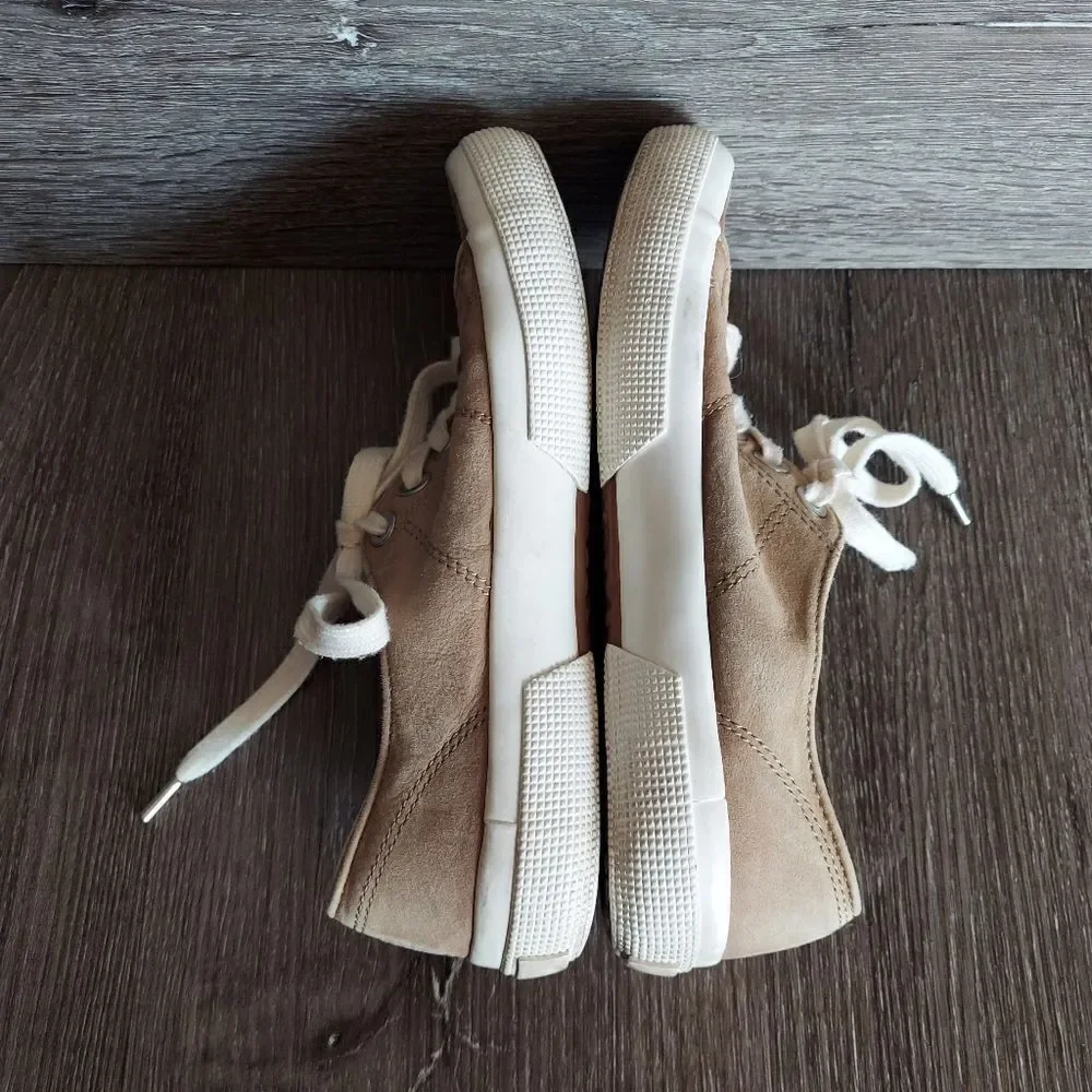 Lauren Ralph Lauren Jolie Tennis Shoes Ladies Suede Sneaker Size 6 Lace Up